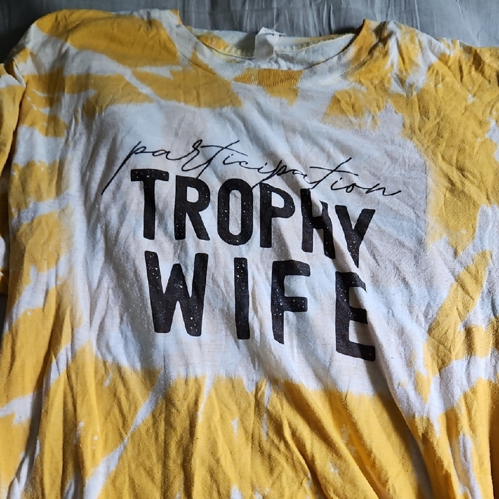 Yellow and White Graphic Tee